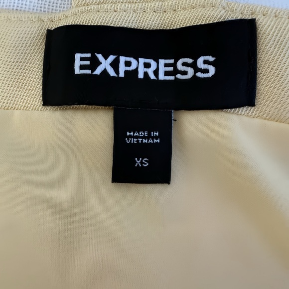 Express Pastel Yellow Linen Vest & Wide Leg Trouser Set XS Top 4S Pants - Picture 12 of 15